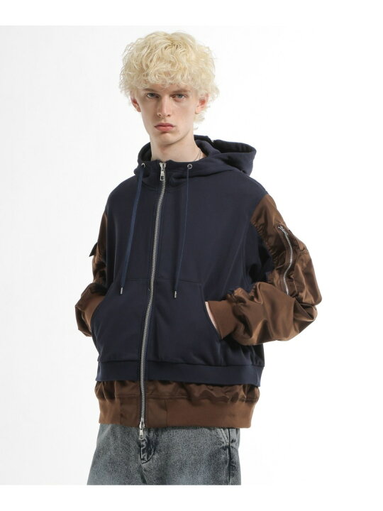 楽天市場】【SALE／50%OFF】MA-1ドッキングZIPパーカー HARE ハレ 