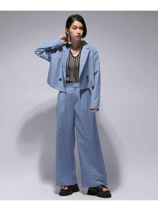 楽天市場】【SALE／30%OFF】(W)ショートジャケット*ワイドパンツSETUP 
