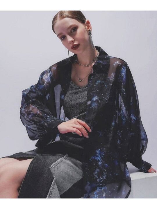 楽天市場】【SALE／28%OFF】ARTflowerシアーシャツ HARE ハレ トップス 