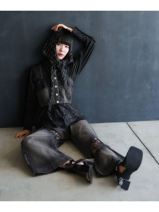 楽天市場】レースキリカエデニムパンツ HARE ハレ パンツ ジーンズ  