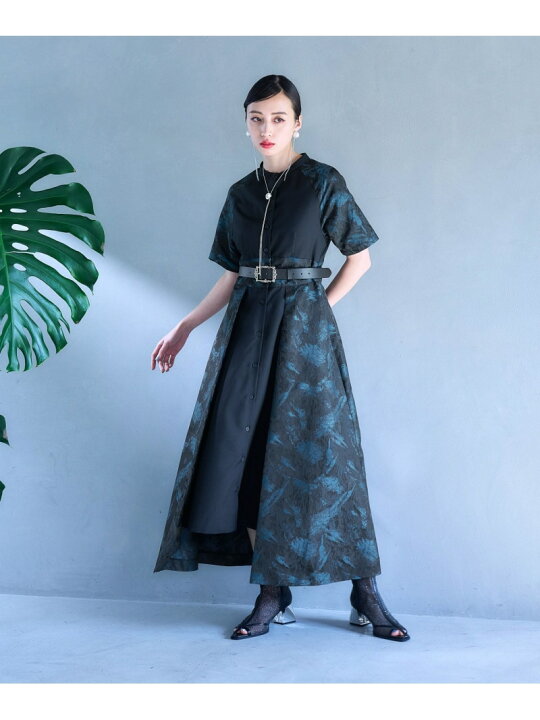 楽天市場】【SALE／21%OFF】ジャガードキリカエスタンドエリワンピース 