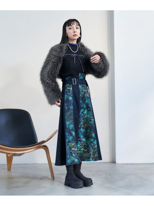 楽天市場】ジャガードガラキリカエフレアスカート HARE ハレ スカート 