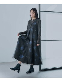 フラワーシアーレイヤーワンピース HARE ハレ ワンピース・ドレス ワンピース ホワイト ブラック【先行予約】*【送料無料】[Rakuten Fashion]