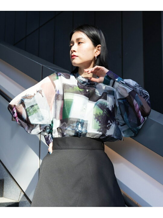 楽天市場】(W)フォトコラージュシアーSHLS HARE ハレ トップス シャツ 