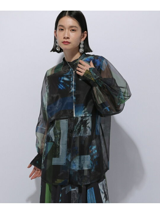 楽天市場】(W)フォトコラージュシアーSHLS HARE ハレ トップス シャツ 
