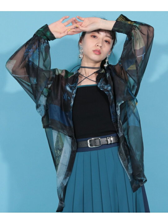 楽天市場】(W)フォトコラージュシアーSHLS HARE ハレ トップス シャツ 
