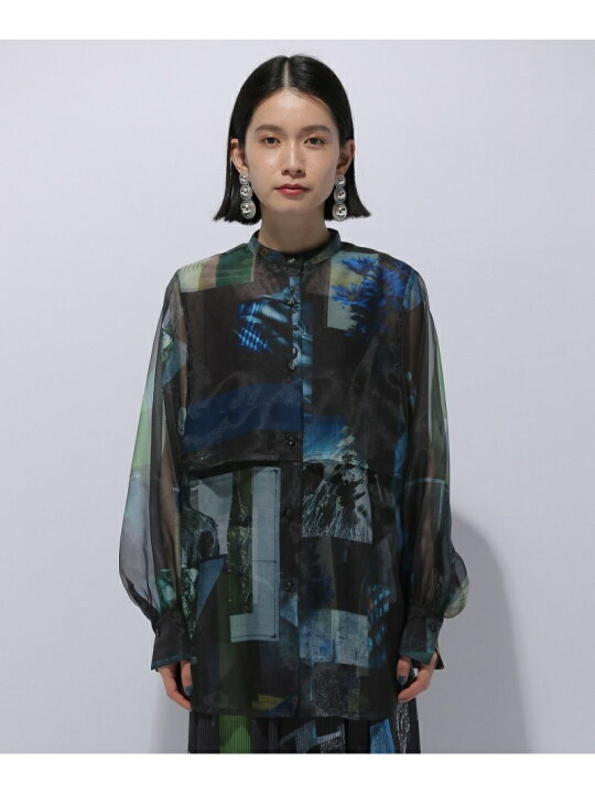 楽天市場】(W)フォトコラージュシアーSHLS HARE ハレ トップス シャツ 