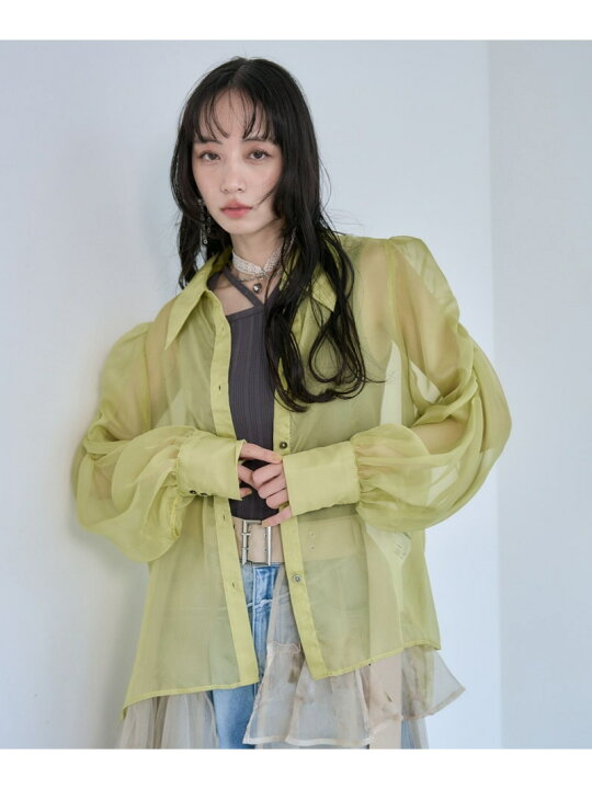 楽天市場】【SALE／44%OFF】ギャザーシアーシャツ HARE ハレ トップス 