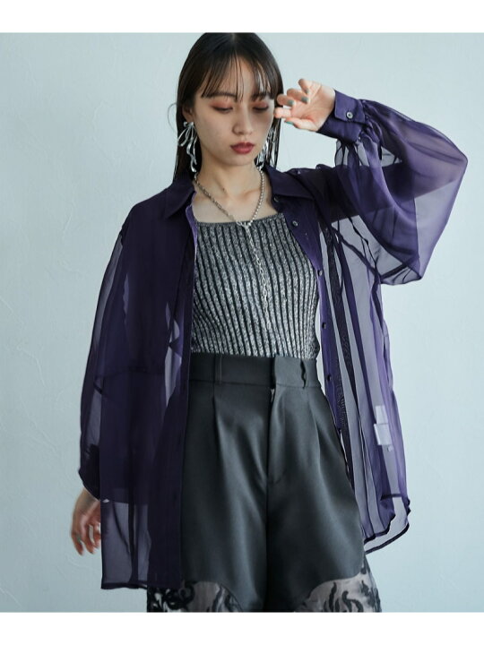 楽天市場】【SALE／22%OFF】パートプリーツシアーシャツ HARE ハレ 