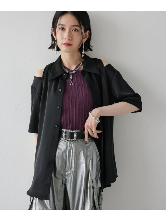楽天市場】【SALE／39%OFF】サテンカットアウトシャツ HARE ハレ 
