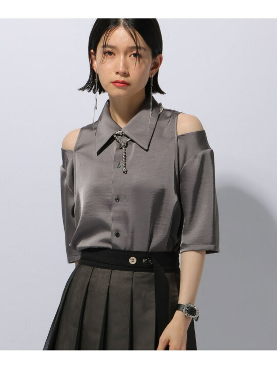 楽天市場】【SALE／39%OFF】サテンカットアウトシャツ HARE ハレ 