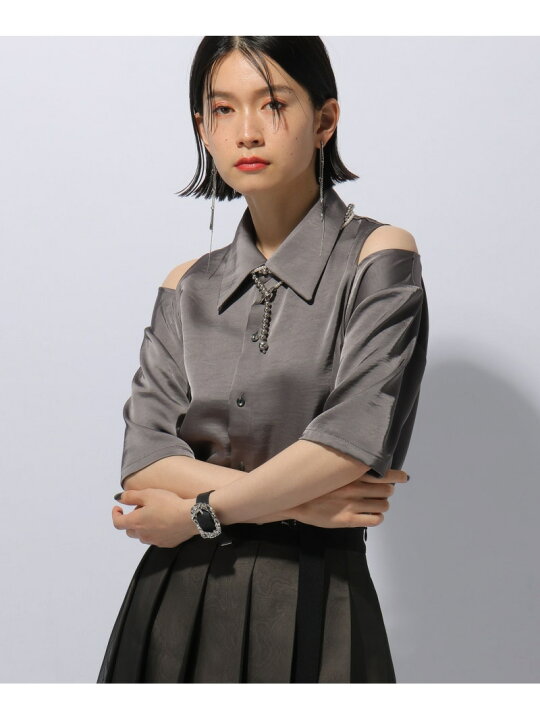楽天市場】【SALE／39%OFF】サテンカットアウトシャツ HARE ハレ 