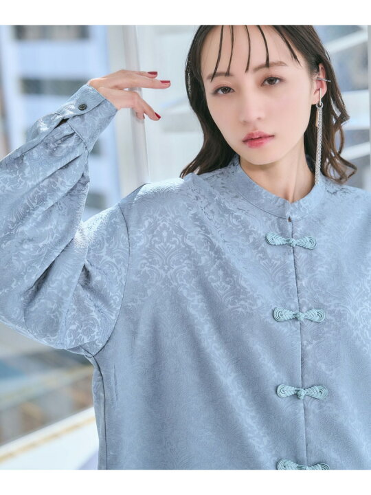 楽天市場】ジャガードチャイナブラウス HARE ハレ トップス シャツ 