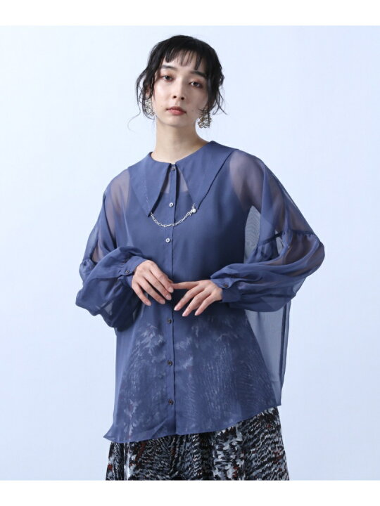 楽天市場】【SALE／30%OFF】(W)ビッグカラーシアーシャツ HARE ハレ 