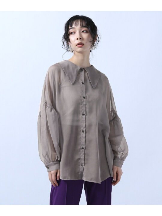 楽天市場】【SALE／30%OFF】(W)ビッグカラーシアーシャツ HARE ハレ 
