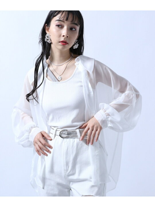 楽天市場】【SALE／30%OFF】(W)ビッグカラーシアーシャツ HARE ハレ 