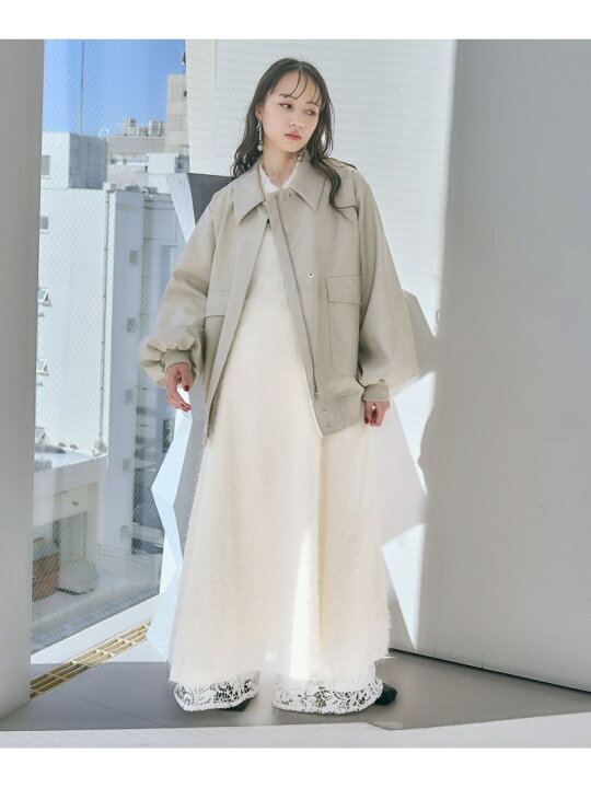 楽天市場】【SALE／16%OFF】フェイクレザーステンミドルブルゾン HARE 