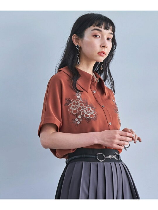 楽天市場】(W)トロミシシュウシャツSS HARE ハレ トップス シャツ 