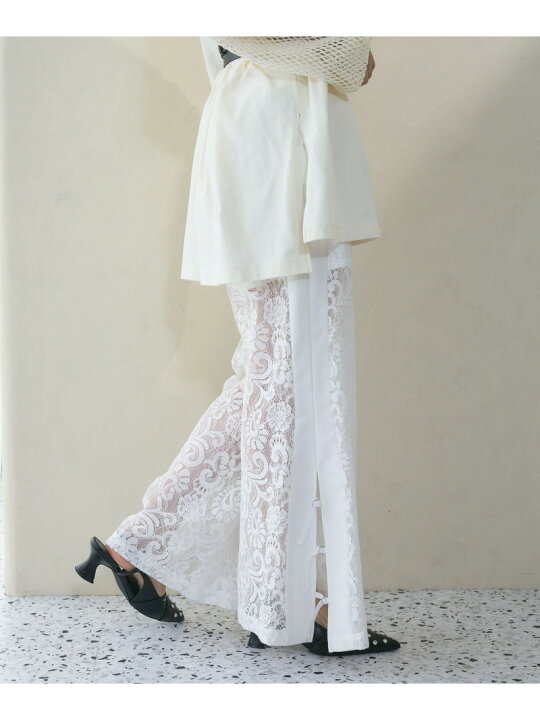 楽天市場】【SALE／31%OFF】レーススリットデザインパンツ HARE ハレ 