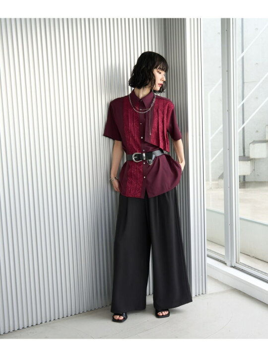 楽天市場】【SALE／37%OFF】ジャガードアシメプリーツシャツ HARE ハレ 