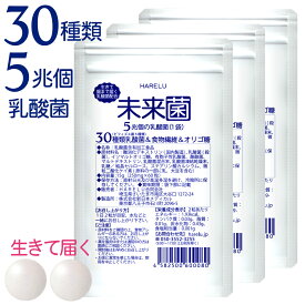 【ポイント8倍】乳酸菌 サプリ ビフィズス菌 30種類 5兆個 30日分×3袋 腸内フローラ プロバイオティクス 酪酸菌 クレンズ ラクリス 腸内環境 オリゴ糖 食物繊維 どっさり 有胞子性乳酸菌