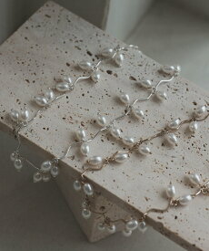 結婚式 ドレス ネックレス アクセサリー シズクパールウェーブ ゴールド シルバー ジュエリー レディース 上品 エレガント きれいめ 華奢 可愛い かわいい シンプル カジュアル ワンポイント 大人 女性 普段使い ギフト プレゼント パール haremode ハレモード 公式