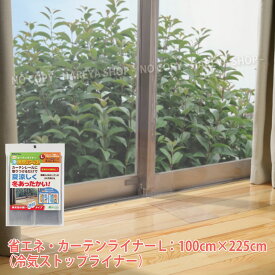 省エネ・カーテンライナー 透明L 【同梱・宅配便専用】 窓の断熱に　100×225cm掃出し窓に　カーテンレールに取付け 窓からの冷気や暑さを防止！ （旧冷気ストップライナー透明L） ニトムズ HH0011