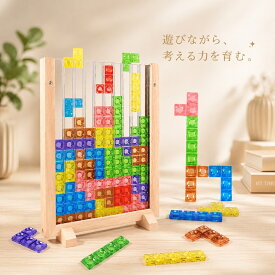 3D テトリス パズル おもちゃ 【ハレゾラTBP公式店】 テトリスゲーム テトリス パズル 知育おもちゃ 子供 ベビー 室内 おもちゃ グッズ 脳トレ 色認識 木のおもちゃ パズル ギフト 贈り物 誕生日プレゼント◆