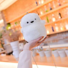 シマエナガ バッグ ショルダーバッグ ぬいぐるみ ポシェット バック レディース ふわふわ 可愛い しまえなが 鳥 モコモコ ぬいぐるみバッグ 白 ホワイト レディースバッグ バッグ 鞄 かばん カバン 斜めがけ 斜め掛け 肩掛け ワンショルダー