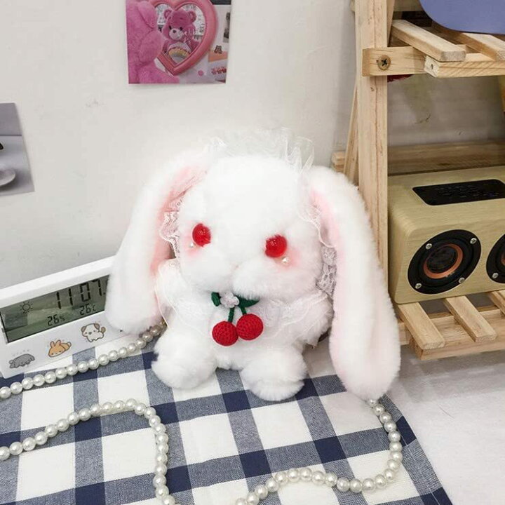 楽天市場】ショルダーバッグ ポシェット ぬいぐるみ うさぎ バッグ 