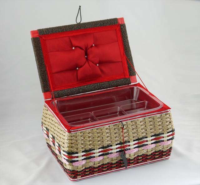 楽天市場】木製留具付スタンダードタイプ（J柄）手編みのお裁縫箱