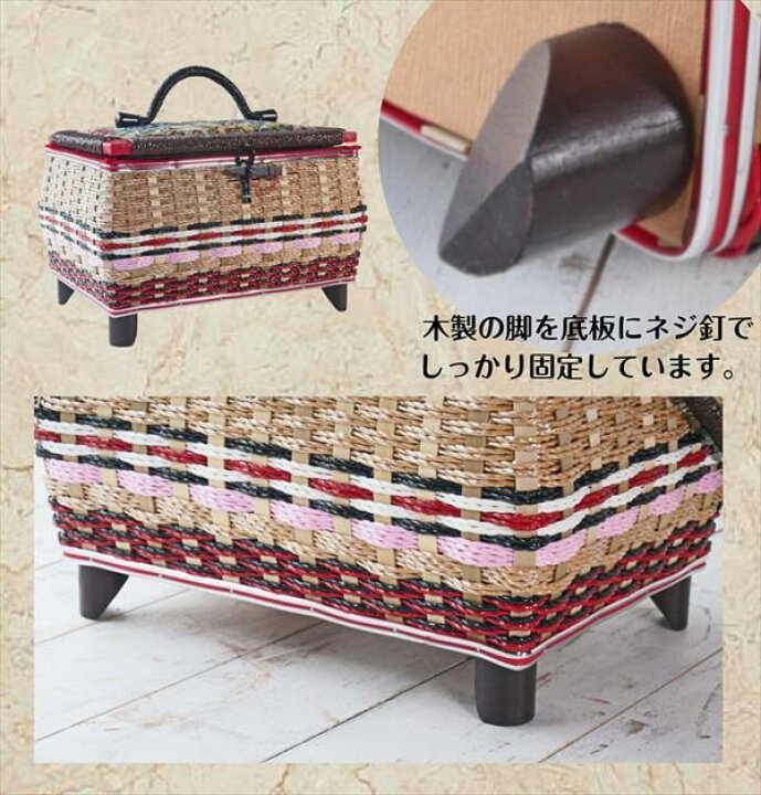 楽天市場】針箱屋オリジナル【木製脚付き型ソーイングバスケット 