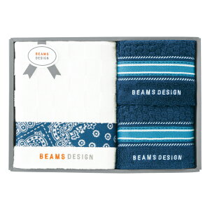 BEAMS DESIGN チェッカーバンダナ バスタオル、フェイスタオル2P SE5-70-9.10 内祝 快気祝い 結婚祝い お歳暮 父の日 香典返し 敬老の日 孫 両親 自宅 グッドデザイン 星5 クオリティ プレゼント 御