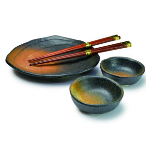 黒備前 ミニ御膳セット SE5-331-5 内祝 結婚祝い お歳暮 香典返し 敬老の日 七五三 両親 自宅 プレゼント お誕生日 送料無料 父の日母の日 プチギフト 御膳のセットです。和風