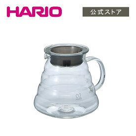 【公式ショップ】HARIO V60グラスサーバー600クリア　HARIO ハリオ コーヒー 日本製 耐熱ガラス 電子レンジ可 02サイズ 600ml 食洗機対応 おしゃれ 透明