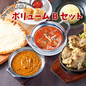 【volumeBset ボリュームBセット】インドカレー人気店のお取り寄せ 6種類から選べるインドカレー2種と人気のサイドメニューをセットにしたボリューム満点インドカレーの冷凍セット !