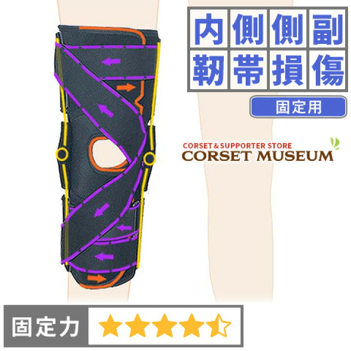 楽天市場 内側側副靭帯 固定用 膝サポーター エクスエイドニーｍｃｌ ｌｃｌ コルセットミュージアム