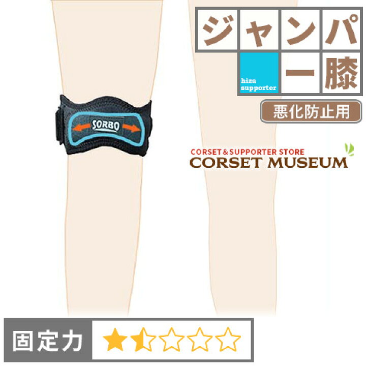 楽天市場 ジャンパー膝 再発防止用 膝サポーター ジャンパーズニーバンド コルセットミュージアム