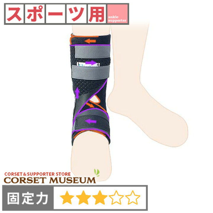 楽天市場 スポーツ用 外側靭帯損傷予防 内反捻挫 足首サポーター ドラゴンフライｄｘ コルセットミュージアム コルセットミュージアム