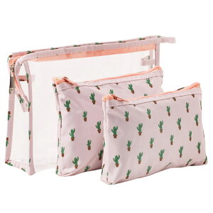 ポーチ 小物入れ 3点セット 化粧ポーチ コスメポーチ メイクポーチ 大きめ 小さめ 収納 おしゃれ 可愛い 透明 クリア ファスナー付き グレースクリア