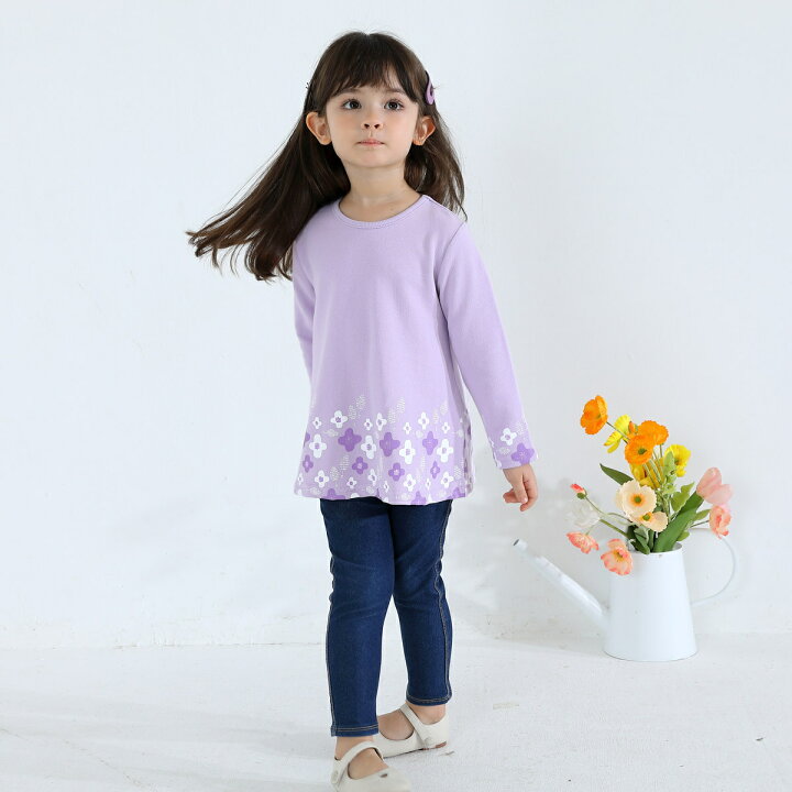 楽天市場 子供服 子ども服 こども服 キッズ 女の子 ワンピース Aライン チュニック 花柄 長袖 春 秋 冬 90 100 110 1 130 Cm 綿100 裏毛 オシャレ 可愛い 長そで 秋服 子供服 子ども服 こども服 キッズ 女の子 H Oy