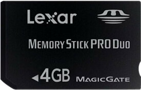 【中古 動作確認済】 Lexar メモリースティック Pro Duo 4GB MSDP4GB-800 レキサー メモステ メモリーカード PSP デジカメ 保存 データ保存 セーブデータ 平成 レトロ 懐かしい 予備 交換用 旧機種 ゲーム 写真 音楽 データ移行 小型 軽量 小容量