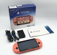 【中古 動作確認済】 PlayStation Vita Wi-Fiモデル メタリック・レッド (PCH-2000ZA26) SONY ソニー プ…