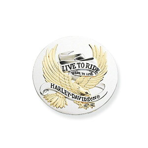【99027-90T】ハーレー純正 LIVE TO RIDEロゴ・メダリオン 89mm3.5 in. Live To Ride Gold Medallion/EVOダイナ/ストリート/スポーツスター/ダイナ/