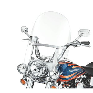 y57400114zn[[@H-Df^b`uELOTCYEEChV[h^ FL\teCp^|bVu[X King-Size H-D Detachables Windshield for FL Softail Models - 23 in. Clear Polished Braces^TC