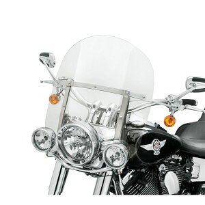 y57400115zn[[@H-Df^b`uELOTCYEEChV[h^ FL\teCp^|bVu[X King-Size H-D Detachables Windshield for FL Softail Models - 18 in. Clear Polished Braces^TC