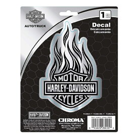 【ハーレー純正】ハーレーダビッドソン エンボス 1903バー＆シールド フレイムス・デカール