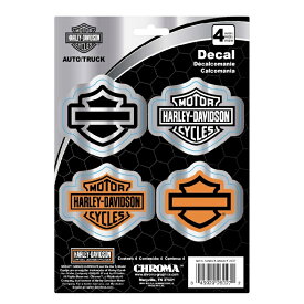 【ハーレー純正】ハーレーダビッドソン 4ピースクローム バー＆シールドロゴデカール