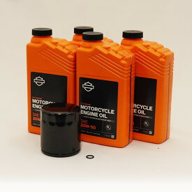 【62600088】エンジンオイルチェンジキット・ブラックSAE20-W50-4L　ハーレー純正 H-D360 モーターサイクルオイル 20W50