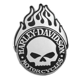 【ハーレー純正】ハーレーダビッドソン ウィリーGスカルフレイムスメタルピンバッチ 8017606